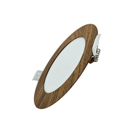 Foco de encastrar LED CIRCLE LED/6W/230V 4200K diâmetro 11,8 cm castanho