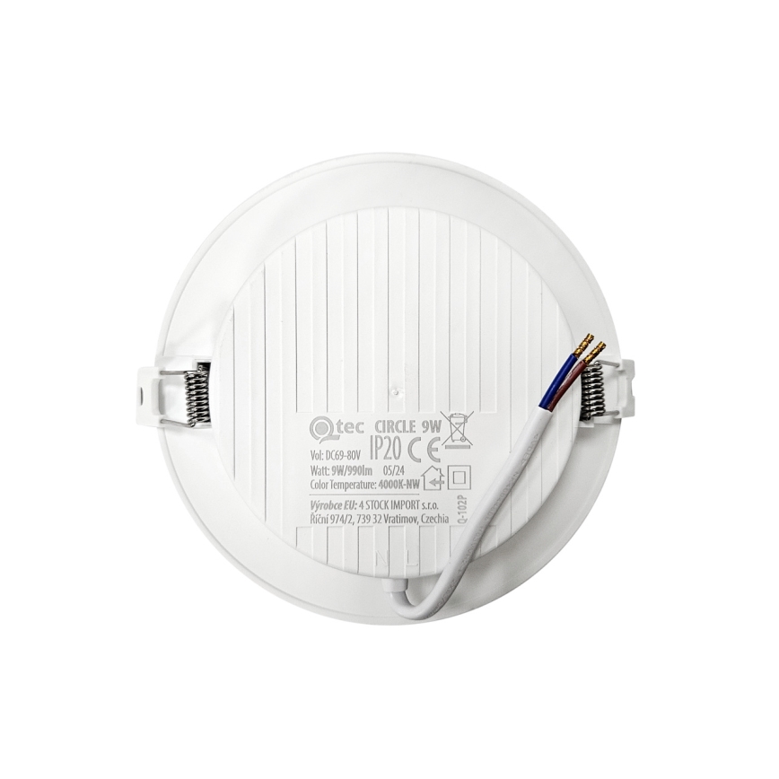 Foco de encastrar LED CIRCLE LED/9W/230V 4000K diâmetro 14,5 cm branco