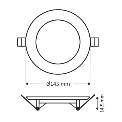 Foco de encastrar LED CIRCLE LED/9W/230V 6500K diâmetro 14,5 cm branco