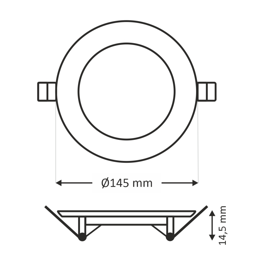 Foco de encastrar LED CIRCLE LED/9W/230V 6500K diâmetro 14,5 cm branco