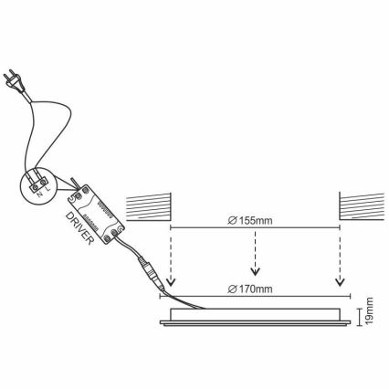 Foco de encastrar LED com regulação/12W/230V 3000-6500K Wi-Fi Tuya