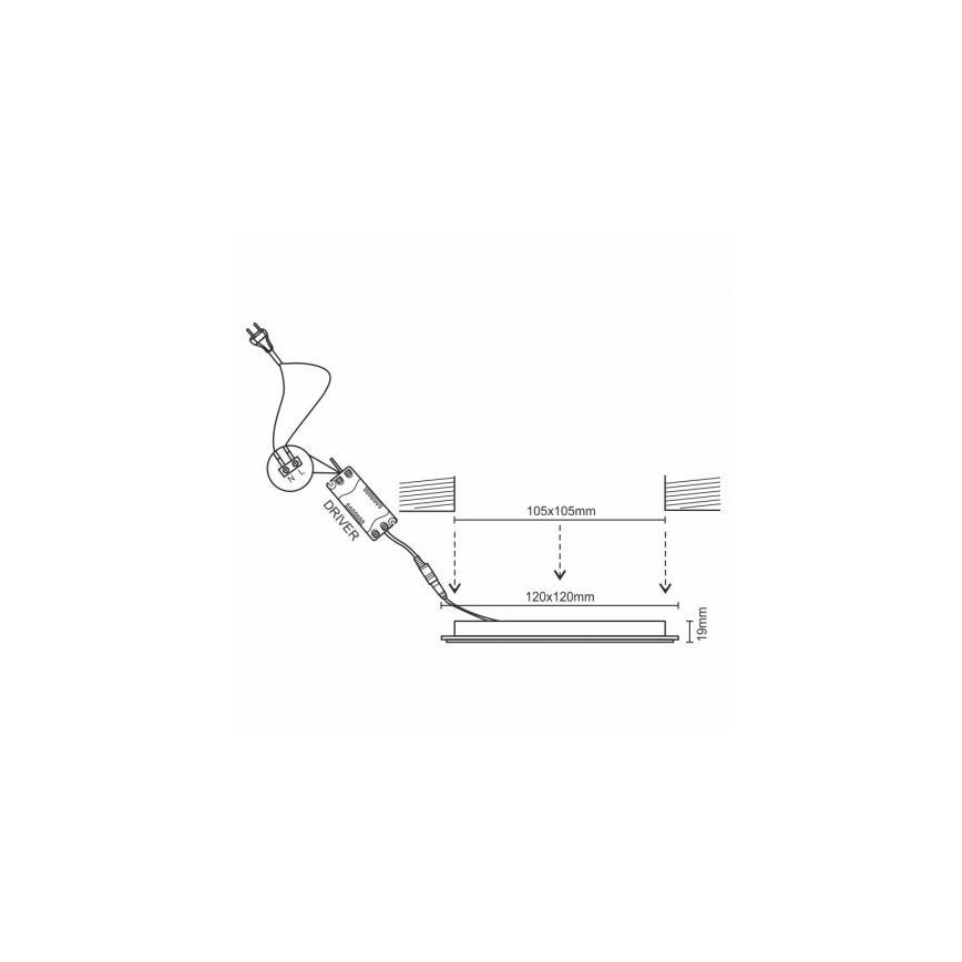 Foco de encastrar LED com regulação/6W/230V 3000-6500K Wi-Fi Tuya