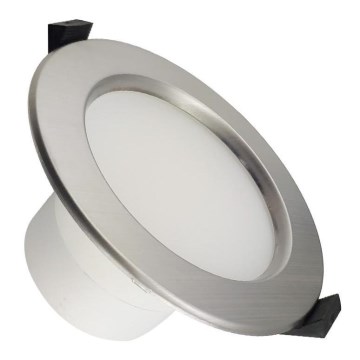 Foco de encastrar LED de casa de banho LED/10W/230V 4000K prateado IP44