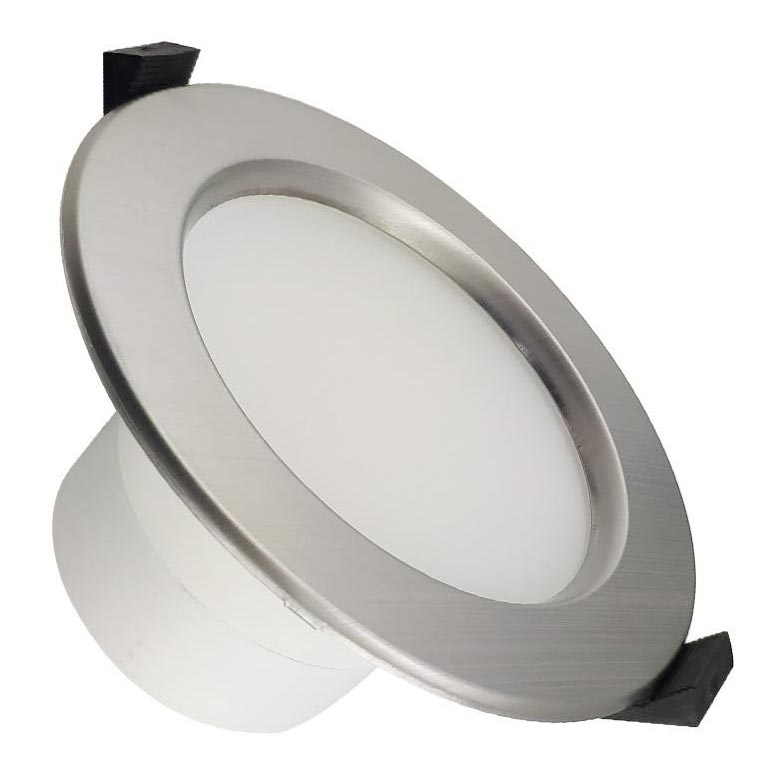 Foco de encastrar LED de casa de banho LED/10W/230V 4000K prateado IP44