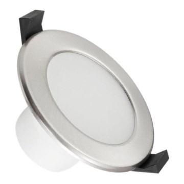 Foco de encastrar LED de casa de banho LED/7W/230V 3000K prateado IP44
