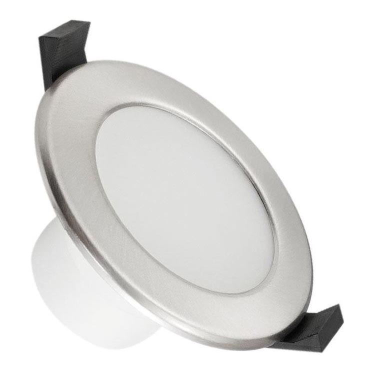 Foco de encastrar LED de casa de banho LED/7W/230V 3000K prateado IP44