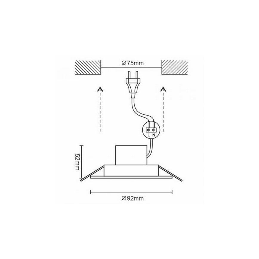 Foco de encastrar LED de casa de banho LED/7W/230V 4000K prateado IP44