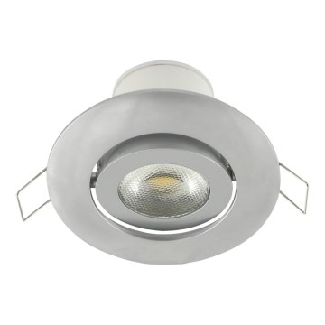Foco de encastrar LED inclinado LED/7W/230V prateado