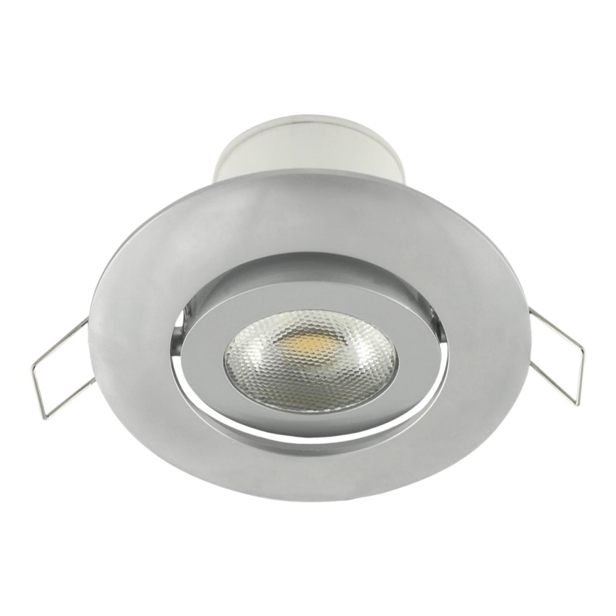Foco de encastrar LED inclinado LED/7W/230V prateado