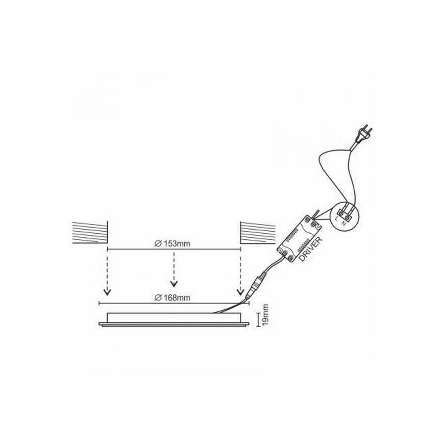 Foco de encastrar LED LED/12W/230V