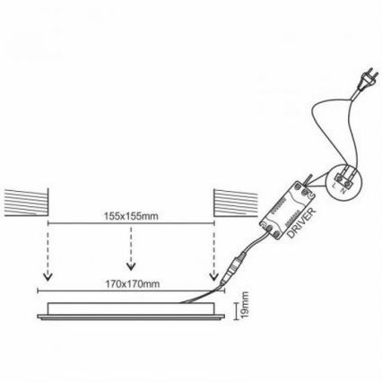 Foco de encastrar LED LED/12W/230V