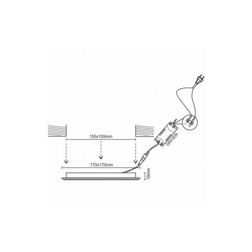 Foco de encastrar LED LED/12W/230V