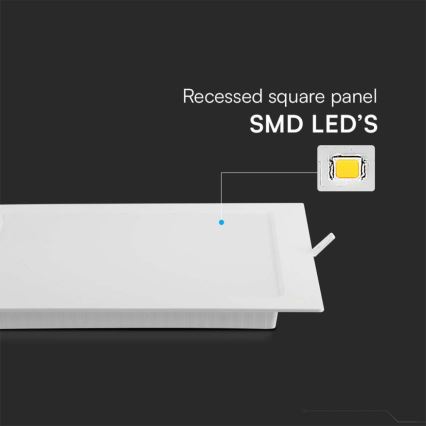 Foco de encastrar LED LED/18W/230V 22x22 cm 4000K branco