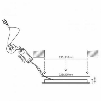 Foco de encastrar LED LED/18W/230V