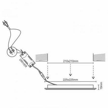 Foco de encastrar LED LED/18W/230V