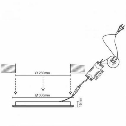 Foco de encastrar LED LED/24W/230V