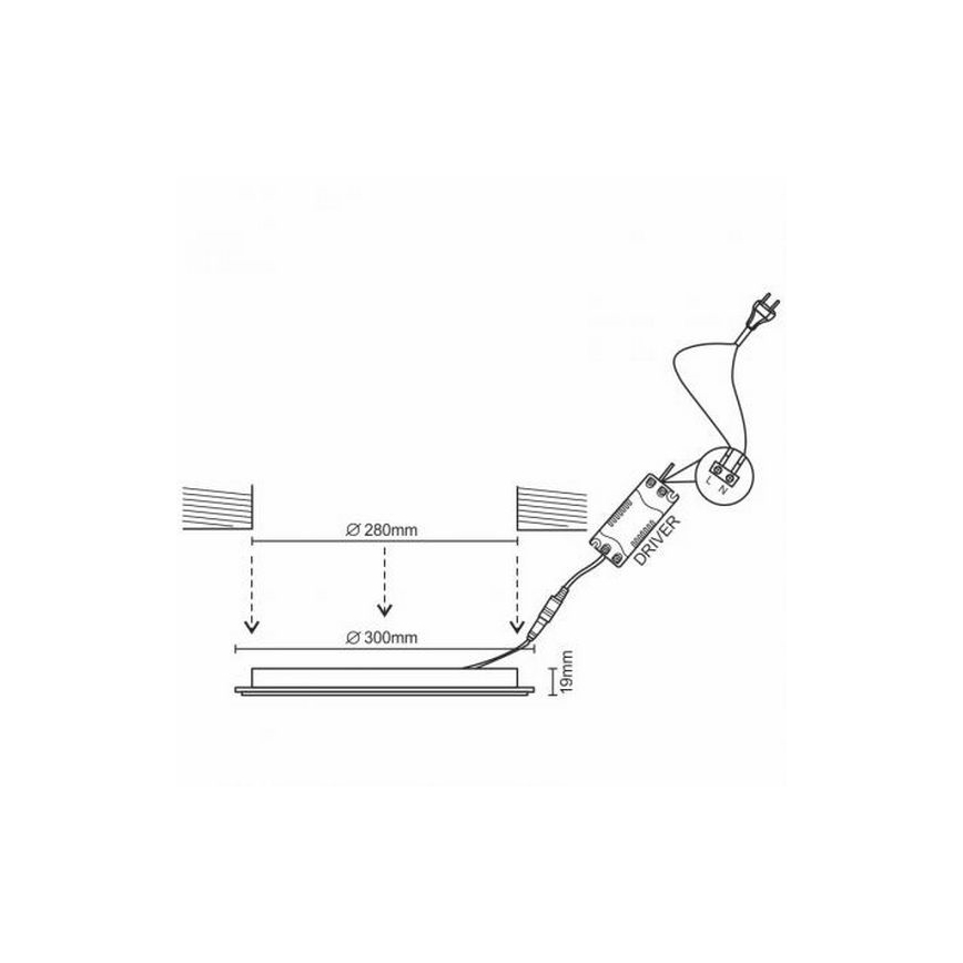 Foco de encastrar LED LED/24W/230V