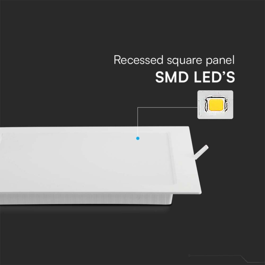 Foco de encastrar LED LED/3W/230V 9x9 cm 3000K branco