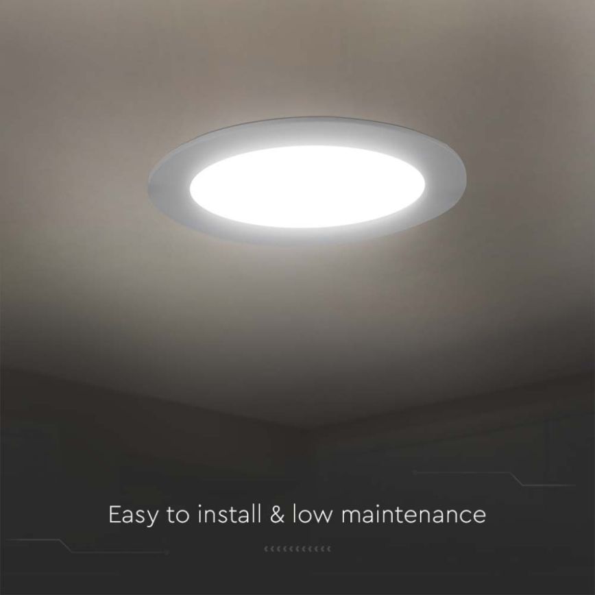Foco de encastrar LED LED/6W/230V diâmetro 12 cm 4000K branco
