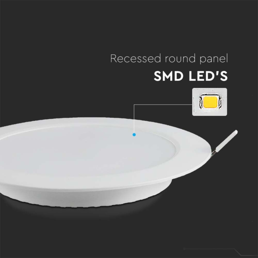 Foco de encastrar LED LED/6W/230V diâmetro 12 cm 4000K branco