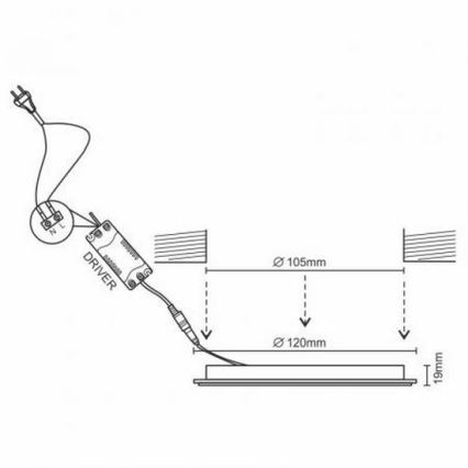 Foco de encastrar LED LED/6W/230V