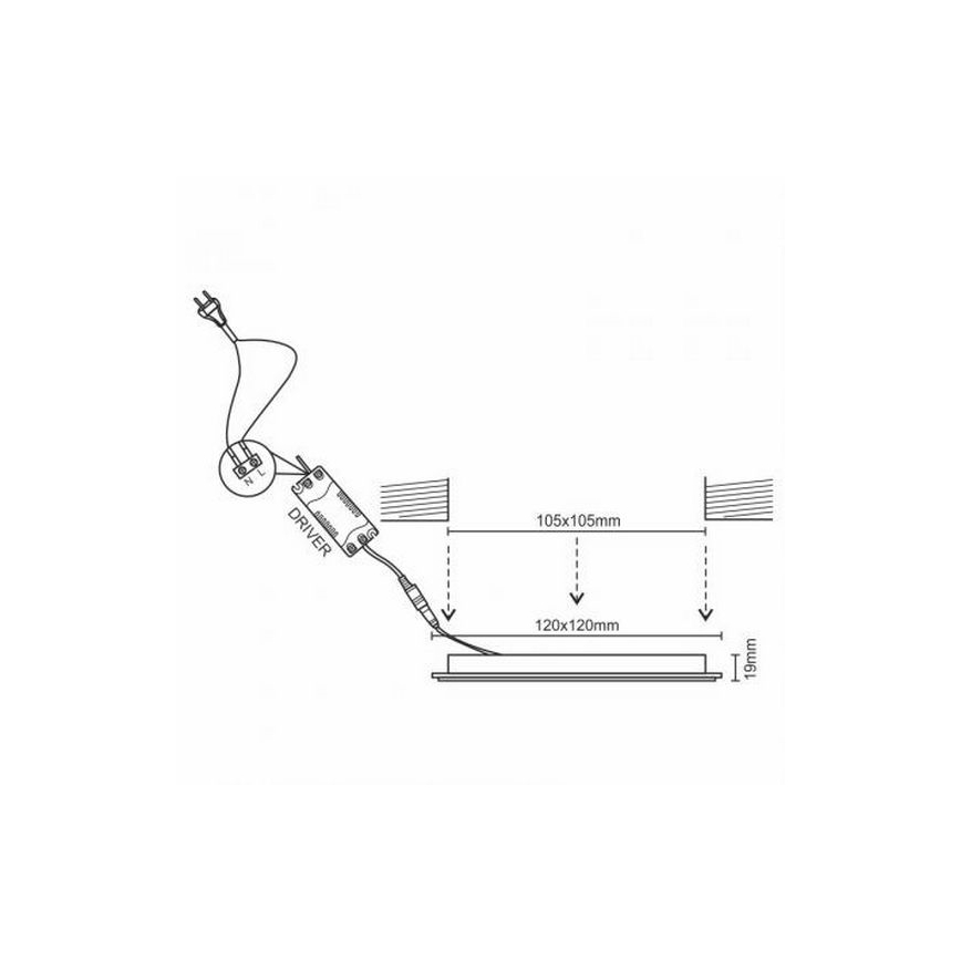 Foco de encastrar LED LED/6W/230V