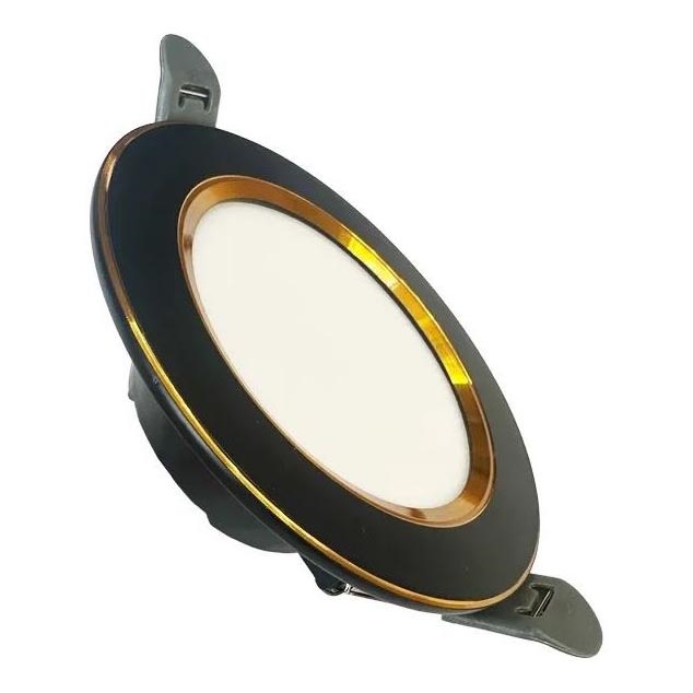 Foco de encastrar LED LED/7,5W/230V 4000K preto/dourada