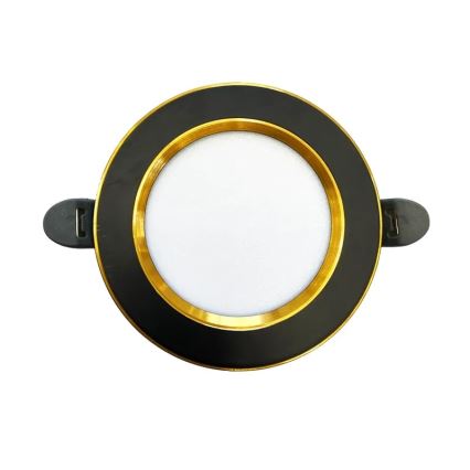 Foco de encastrar LED LED/7,5W/230V 4000K preto/dourada