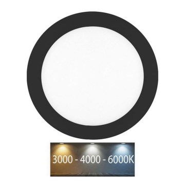 Foco de encastrar LED para casa de banho  LADA LED/25W/230V 3000/4000/6000K diâmetro 30 cm IP44 preto