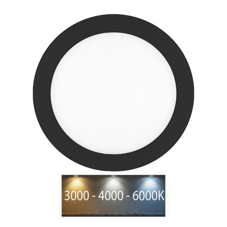 Foco de encastrar LED para casa de banho  LADA LED/25W/230V 3000/4000/6000K diâmetro 30 cm IP44 preto