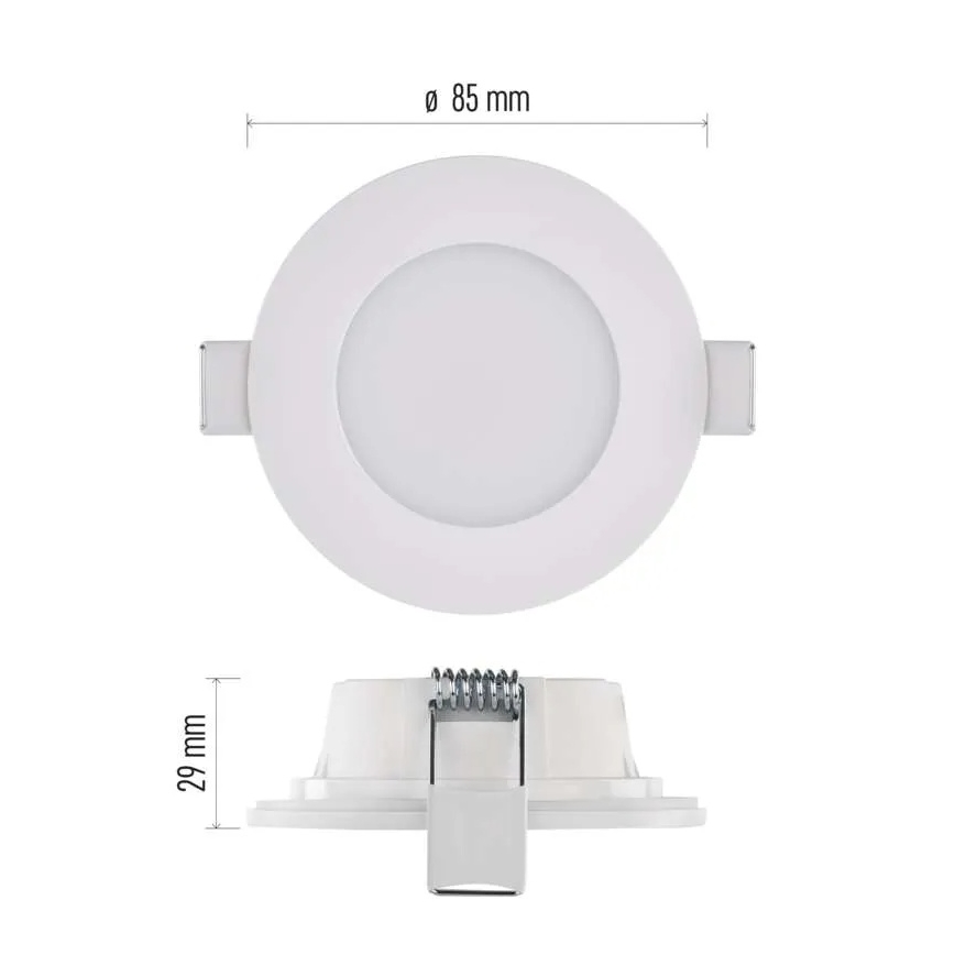 Foco de encastrar LED para casa de banho  LORI LED/4,5W/230V IP65 2700/4000K diâmetro 8,5 cm branco