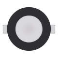 Foco de encastrar LED para casa de banho  LORI LED/4,5W/230V IP65 2700/4000K diâmetro 8,5 cm preto