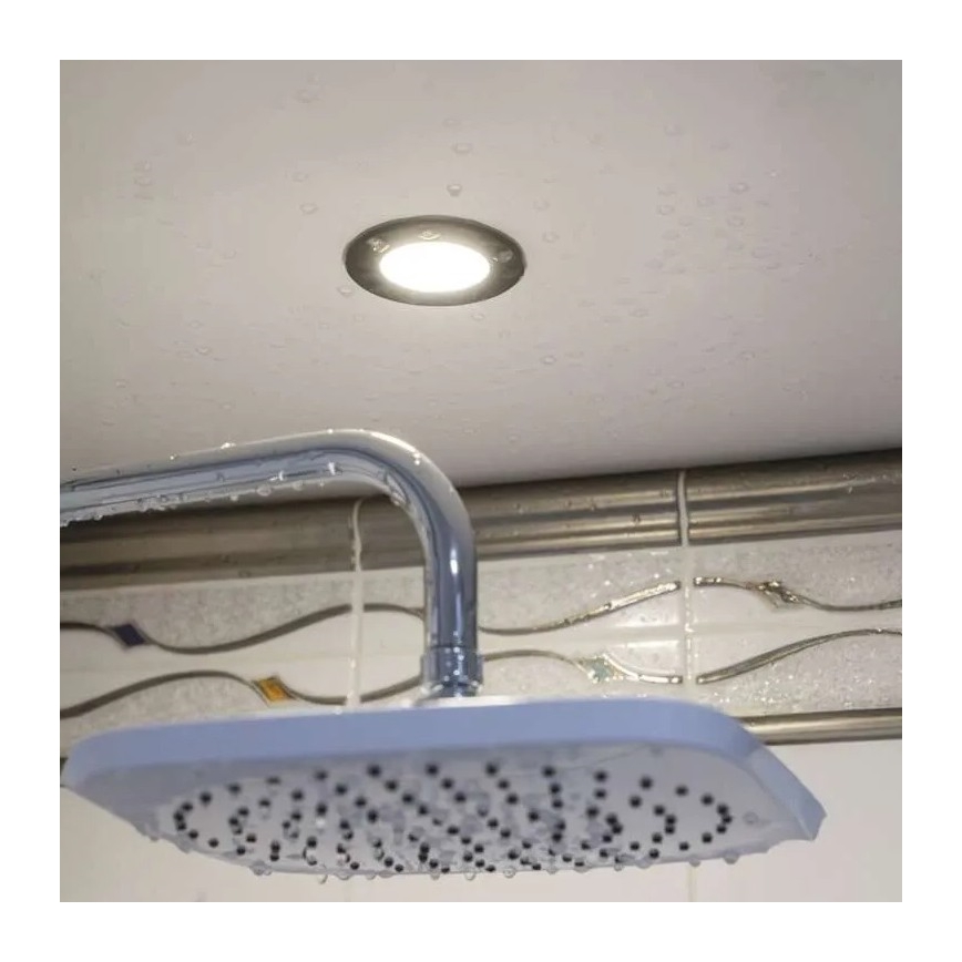 Foco de encastrar LED para casa de banho  LORI LED/4,5W/230V IP65 2700/4000K diâmetro 8,5 cm preto