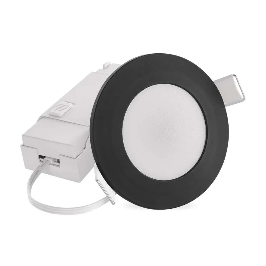 Foco de encastrar LED para casa de banho  LORI LED/4,5W/230V IP65 2700/4000K diâmetro 8,5 cm preto