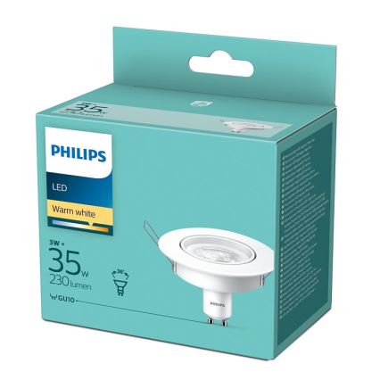 Foco de encastrar LED Philips 1xGU10/3W/230V 2700K