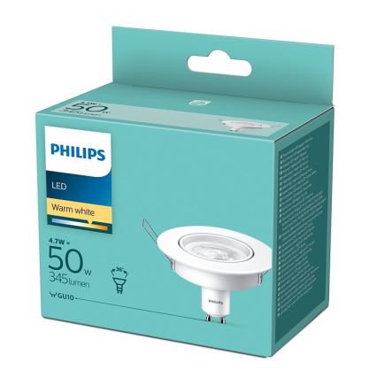 Foco de encastrar LED Philips 1xGU10/4,7W/230V 2700K