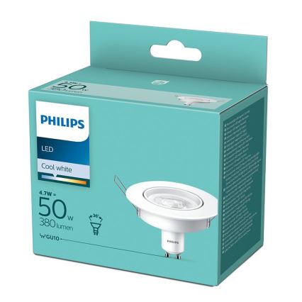 Foco de encastrar LED Philips 1xGU10/4,7W/230V 4000K