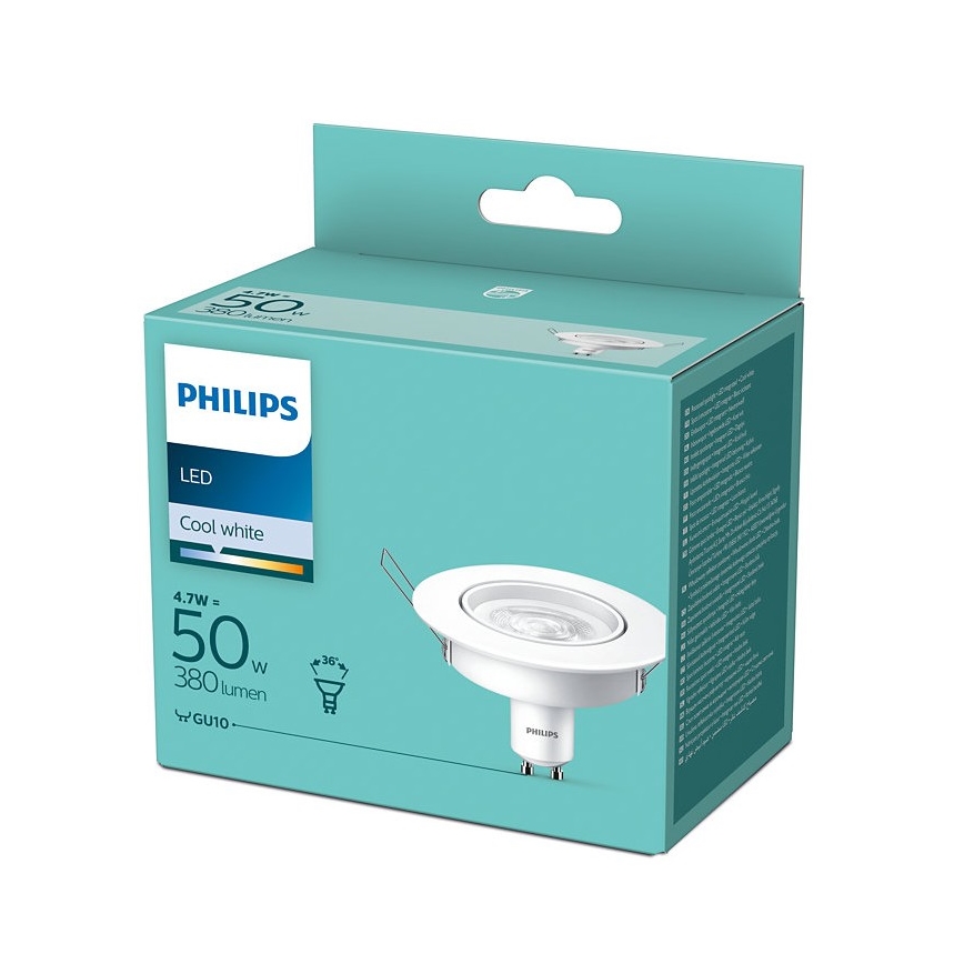 Foco de encastrar LED Philips 1xGU10/4,7W/230V 4000K