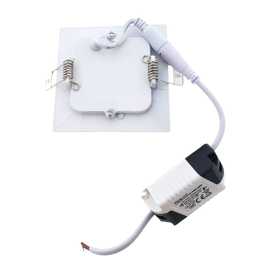 Foco de encastrar LED QTEC LED/3W/230V 6500K 8,3x8,3 cm