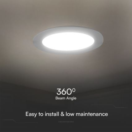 Foco de encastrar LED SAMSUNG CHIP LED/24W/230V 3000K diâmetro 29,4 cm branco