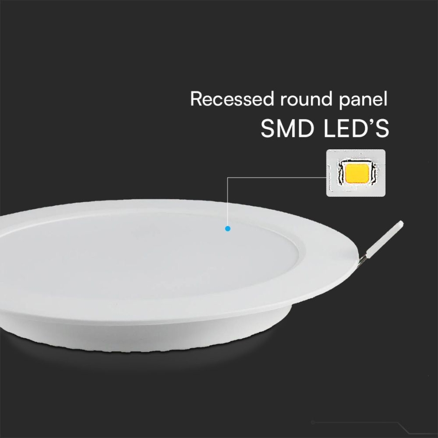 Foco de encastrar LED SAMSUNG CHIP LED/24W/230V 3000K diâmetro 29,4 cm branco