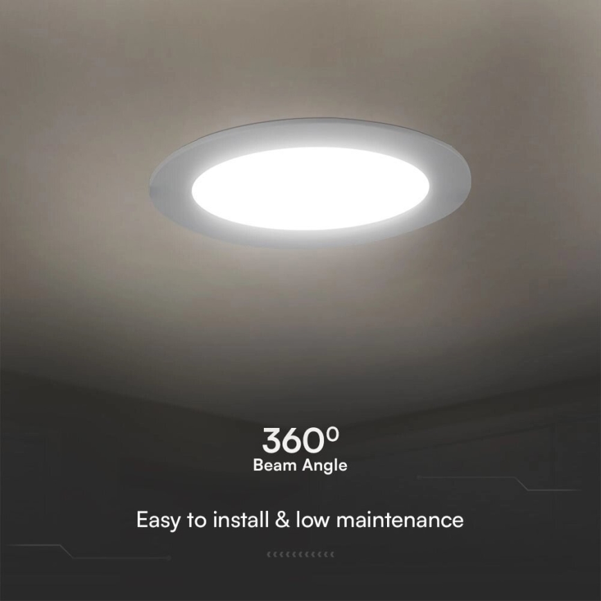 Foco de encastrar LED SAMSUNG CHIP LED/24W/230V 4000K diâmetro 29,4 cm branco