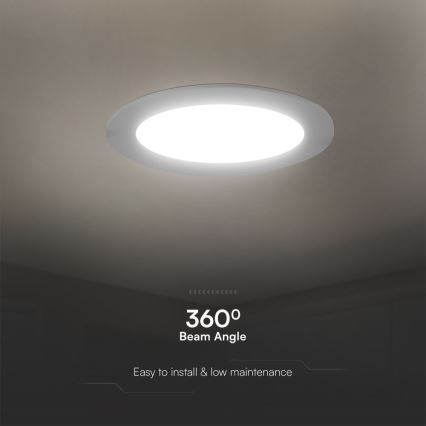 Foco de encastrar LED SAMSUNG CHIP LED/3W/230V 3000K diâmetro 9,5 cm branco
