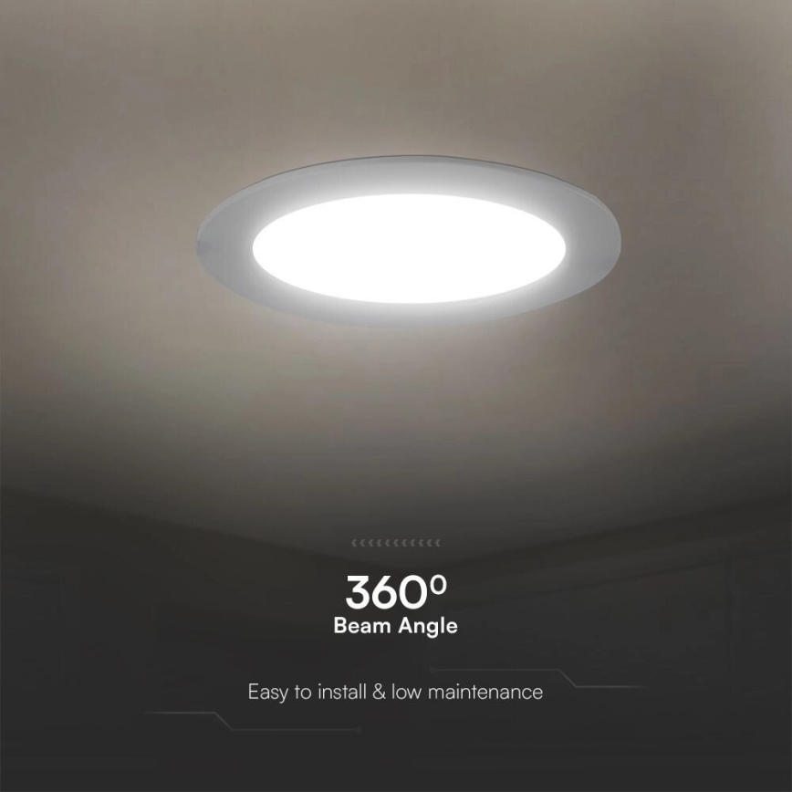 Foco de encastrar LED SAMSUNG CHIP LED/3W/230V 6500K diâmetro 9,5 cm branco