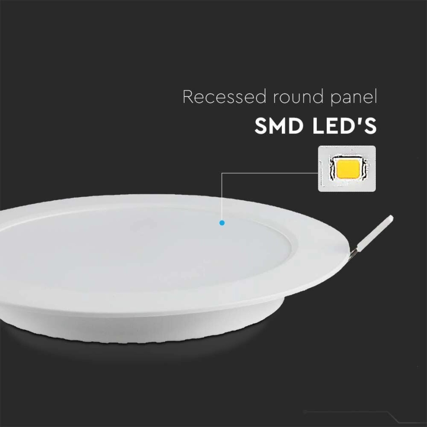Foco de encastrar LED SAMSUNG CHIP LED/3W/230V 6500K diâmetro 9,5 cm branco