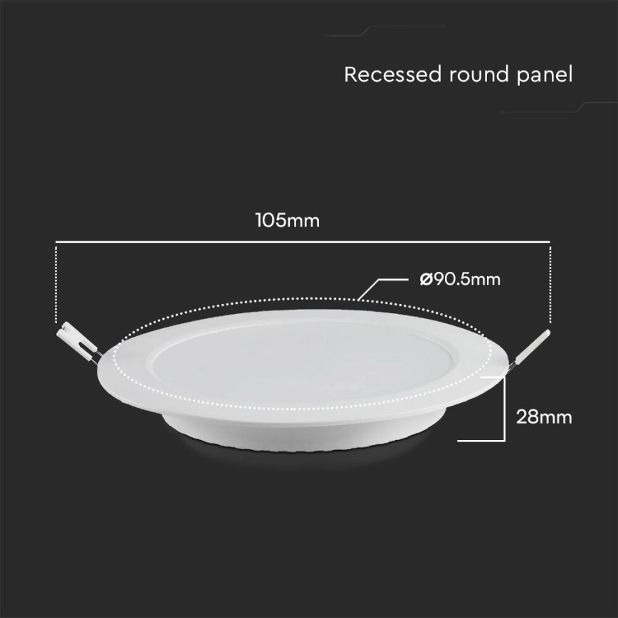 Foco de encastrar LED SAMSUNG CHIP LED/3W/230V 6500K diâmetro 9,5 cm branco