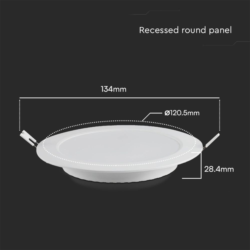 Foco de encastrar LED SAMSUNG CHIP LED/6W/230V 3000K diâmetro 12 cm branco