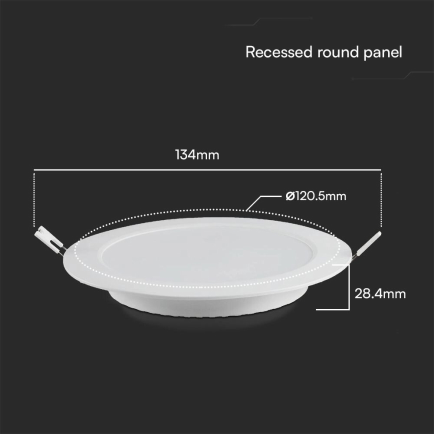 Foco de encastrar LED SAMSUNG CHIP LED/6W/230V 4000K diâmetro 12 cm branco