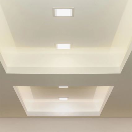 Foco de encastrar LED SAMSUNG CHIP LED/6W/230V 6500K 12x12 cm branco