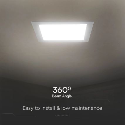 Foco de encastrar LED SAMSUNG CHIP LED/6W/230V 6500K 12x12 cm branco
